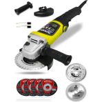 Alman 3500 W Professional Sjs Çift Metal Şanzuman Avuç Içi Taşlama Makinesi Spiral Taşlama Sarı