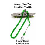 Alman Blok Zar Kehribar Tesbih - 7 Mm/11 Mm Kapsül Kesim - 7 Farklı Renk Mevcuttur