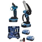 Alman Brushles Kömürsüz Motor Şarlı Taşlama + Akülü Bijon Somun Sökme Sıkma Makinesi Alman 2Li Set