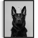 Alman Çoban Banyo Duvar Sanatı Baskı Poster, Köpek Evcil Hayvan Tuvalet Kağıdı Posterler Baskılar Ev Resim Resim Sanat Eseri Dekor 134 (Alman Çoban, 8 x 10 inç, Çerçevesiz)
