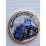 Alman Demiryolu Serisi Union Pacific Big Boy Altın Kaplama Bakır Hatıra Madalya. 3.3cm Çap Çok Nadir