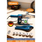 ALMAN DESİGNE DİJİTAL GÖSTERGELİ ELEKTRİKLİ + MAKAS HEDİYELİ 6 ADET PAFTALI PLASTİK BORU KAYNAK MAKİNESİ