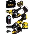 Alman E-Tech 999 Vf 25AH Çift Akülü Şarjlı Taşlama Spiral Metal Demir Kesme Makinesi + 5 Taş Hediye