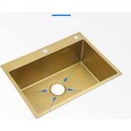 Almaya Tools Paslanmaz Krom 304 Kalite Üstten Evye Altın Rengi 60*45