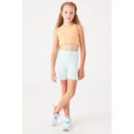 Almila Kids Pamuk Elastan Kısa (Diz Üstü) Kız Çocuk Okul Taytı 2005 - 7 - 8 Yaş - Mint