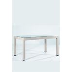Almina Bambu Rattan Masa 90X150 Kapucino Camli Masa