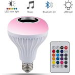 Almina DL-120 Bluetooth Hoparlör ve LED Lamba Uzaktan Kumandalı Ampül - Beyaz