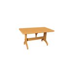 ALMİNA Plastik Masa 70x120 Cm Katlanır Plastik Ayaklı Bahçe Balkon Ve Teras Masası Taba Renk
