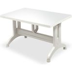 Almina Plastik Masa 70x120 cm Katlanır Plastik Ayaklı Beyaz Bahçe Balkon Teras Masası
