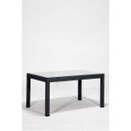 Almina Rattan Masa 80x140 cm Camlı Antrasit Bahçe Balkon Teras Masası