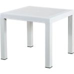 Almina Rattan Masa 90x90 cm Camsız Krem Bej Bahçe Balkon Teras Masası