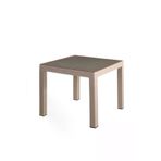 Almina Rattan Masa 90X90 Kapucino Camli Masa