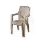 Almina Rattan Takim 90X90 Cm Trend Lux Camsiz Masa 4 Adet Gold Sandalye Kapucino Renk