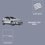 Alminox Oto Aksesuar Peugeot 307 2001- Set 12 Prç - Paslanmaz Çelik