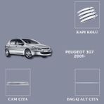 Alminox Oto Aksesuar Peugeot 307 2001- Set 13 Prç - Paslanmaz Çelik