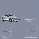 Alminox Oto Aksesuar Peugeot 307 2001- Set Cam Çıta-Bagaj Alt Çıta - Paslanmaz Çelik