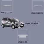 Alminox Oto Aksesuar Peugeot Partner Tepee 2008-2012 7 Prç Set - Paslanmaz Çelik