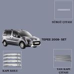 Alminox Oto Aksesuar Peugeot Partner Tepee 2008-2012 Set 14 Prç - Paslanmaz Çelik