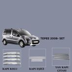 Alminox Oto Aksesuar Peugeot Partner Tepee 2008-2012 Set 16 Prç - Paslanmaz Çelik