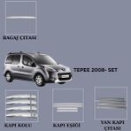 Alminox Oto Aksesuar Peugeot Partner Tepee 2008-2012 Set 17 Prç - Paslanmaz Çelik