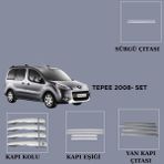 Alminox Oto Aksesuar Peugeot Partner Tepee 2008-2012 Set 18 Prç - Paslanmaz Çelik