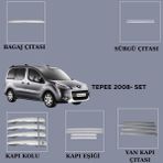 Alminox Oto Aksesuar Peugeot Partner Tepee 2008-2012 Set 19 Prç - Paslanmaz Çelik