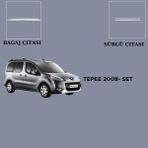Alminox Oto Aksesuar Peugeot Partner Tepee 2008-2012 Set Bagaj Çıtası-Sürgü Çıtası - Paslanmaz Çelik