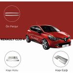 Alminox Oto Aksesuar Renault Clio 4 Set Ön Panjur- Kapı Kolu- Kapı Eşiği - Paslanmaz Çelik
