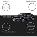 Alminox Oto Aksesuar Renault Megane 4 2016-2020 Set Ön Panjur -Bagaj Alt Çıtası- Çamurluksinyal Çıtası - Cam Çıta - Paslanmaz Çelik