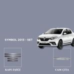 Alminox Oto Aksesuar Renault Symbol 2013- Set Kapı Eşiği-Cam Çıta - Paslanmaz Çelik