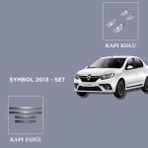 Alminox Oto Aksesuar Renault Symbol 2013- Set Kapı Kolu-Kapı Eşiği - Paslanmaz Çelik