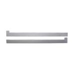 Alminox Oto Fiat Doblo Krom Sürgü Nikelajı 2 Prç P.çelik 2010 ve Üzeri - (DipCamo)Charcoal-White
