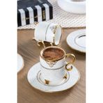 Almira 6 Kişilik Kahve Fincanı Takımı - 90 ml - Renkli