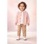 Almira Anne Bebek Bebek Kız Çocuk Yazlık Takım Gömlekli Pantolon Renkli Desenli - 4 Yaş - Pembe