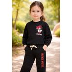 Almira Anne Bebek Kız Çocuk Mickey Mouse Baskılı Eşofman Takımı - 2 – 3 Yaş - Siyah