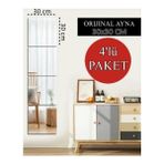 ALMITAL 4 Adet 30x30 cm Dekoratif Kare Ayna - Çift Taraflı Bant İle Gönderilir, gerçek cam ayna