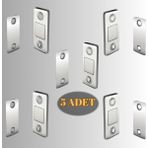 ALMITAL Magnifix 5 ADET SLIM güçlü mıknatıslı kapak tutucu (kapı, çekmece tutucu, çıt çıt) - Krom