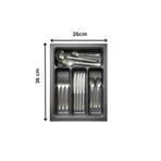 almital mobilya aksesuarları furniture accessories 26x36 Çekmece İçi Antrasit Kaşıklık Ücretsiz Kesim (22,5x32,5 Cm'e kadar kesilebilir)