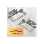 almital mobilya aksesuarları furniture accessories Cerniera Saten 2 Adet Iç-dış Mekan Uyumlu Paslanmaz Yönsüz, Kelebek, Kapı Menteşesi 100x71x38 Mm