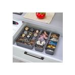 almital mobilya aksesuarları furniture accessories Orgaset 3'lü Düzenleyici Antrasit, Mutfak, Banyo, Ofis, Makyaj Masası, Takı Organizer Set