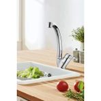 Almital Mobilya Aksesuarlari Rubinetti Evye Bataryası, Krom, Döner Başlı, Çift Su Girişli, 40 mm kartuşlu