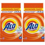 Alo 8 kg Kar Çiçeği Ferahlğı Beyazlar ve Renkliler Hızlı Çözülme Toz Deterjan 2li paket
