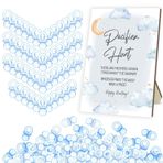 ALodr Emzik Avı Oyunu - Bebek Duş Oyunları, Parıltılı Ay ve Pırıltılı Yıldız Teması, Baby Shower Dekorasyonu, Bebek Duşları İçin Parti Hediyeleri Oyun Kartları - 5 x 7 inç