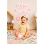 aloha concept Pembe Dişim Çıktı Diş Buğdayı Doğum Günü Yarım Yaş 6 Aylık İlk Dişim Çıktı Bebek Fotoğraf Çekimi