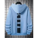 Aloha Sırt Baskılı Oversize Kapşonlu Sweatshirt - XL - Bebe Mavisi
