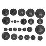 Alomejor 25 Adet Alto Saksafon Ped Gerçek Koyun Derisi ABS Ses Deliği Sızdırmazlık Çeşitli Boyutlarda Alto Saksafon Tüm Modelleri Için Kolay Değiştirme (BLACK)