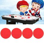 Alomejor Air Hockey Pucks 4 adet kalın Air Ice Hokey Diskleri yedek Air Hokey Masa Red Diskler oyun masaları için yedek aksesuar (63 mm)