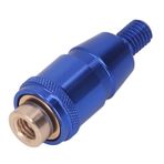 Alomejor Balık Ağı Çubuk Kılıf Konektörü, Balık Ağı Kafa Adaptörü 8mm Alüminyum Alaşımlı Korozyona Dirençli Bakım Için Evrensel (BLUE)