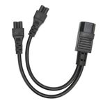 Alomejor C14 Ila C5 Güç Kablosu Ayırıcı Güç Kablosu IEC320 C14 Erkek Ila çift C5 Dişi y 10A 250V Dizüstü Bilgisayar Adaptörleri Için Alev Geciktirici PVC yazıcıları Izliyor