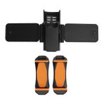 Alomejor Çift telefon uzatma tutucusu, mikrofon ışık tripodu için soğuk ayakkabı adaptör tutucu, esnek ve ayarlanabilir stant